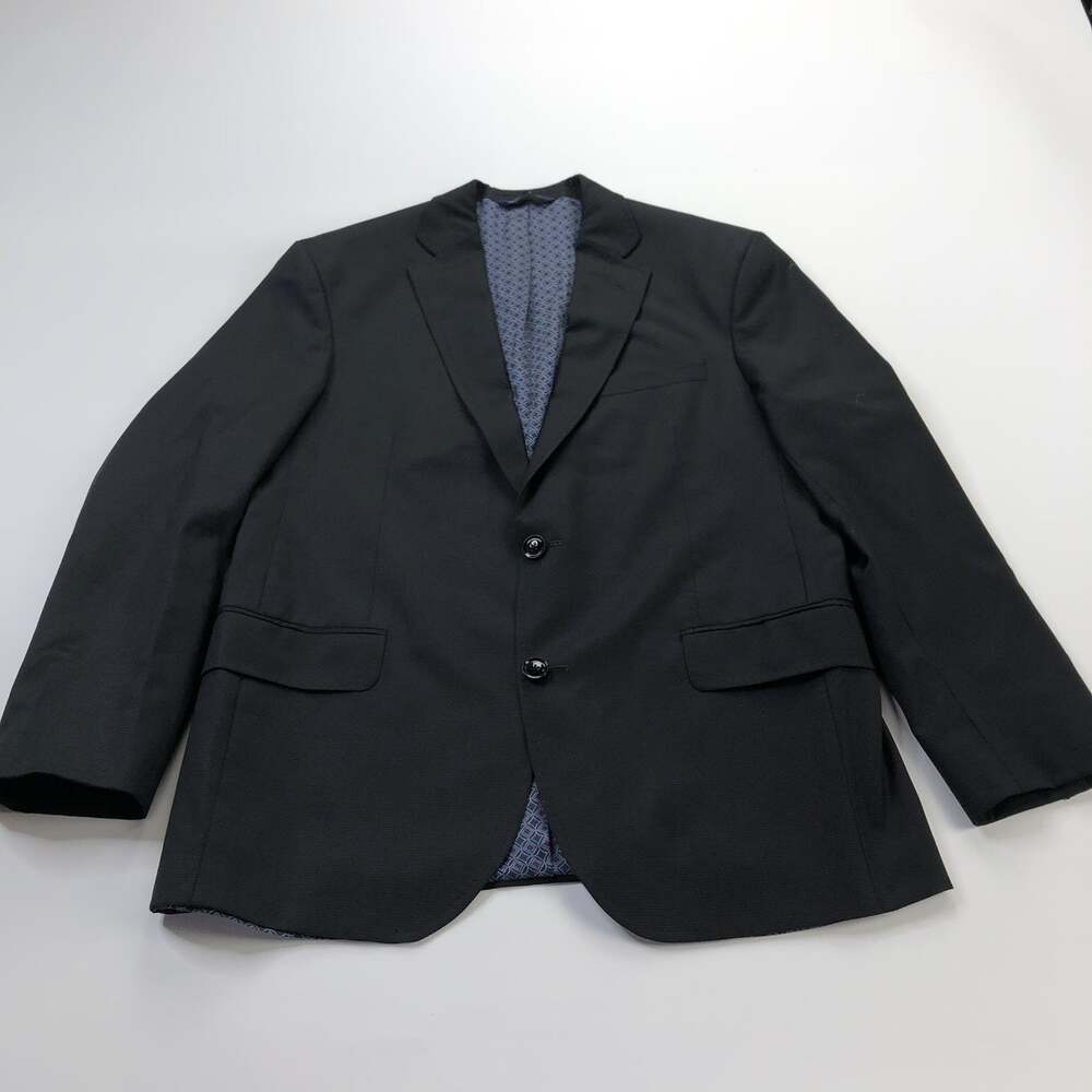 Ted Baker London Endurance 42S Wool Blazer Sport Coat Jacket Check Gray Black